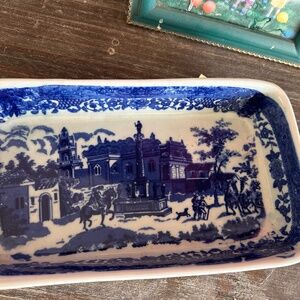 China blue fine porcelain dish